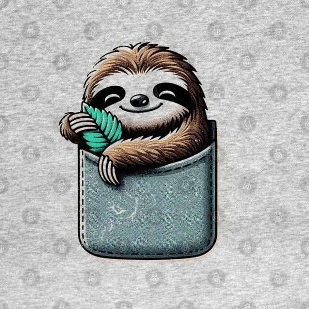 Kawaii Pocket Sloth by ArtisanEcho